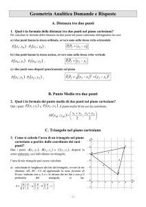 Geometria Analitica Domande e Risposte A. Distanza tra due punti
