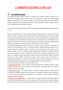 CORRENTE ELETTRICA NEI GAS