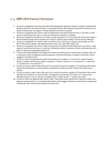 Esercizi Iterazione 0910