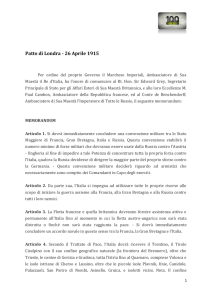 Patto di Londra - 26 Aprile 1915