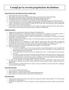 Consigli per la corretta progettazione dei database