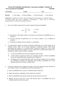 Esame di Probabilità, distribuzioni e regressione multipla / Statistica