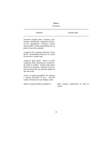 Tema 4 Geometria SAPERE SAPER FARE Geometria euclidea