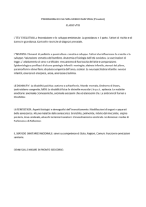 PROGRAMMA DI CULTURA MEDICO SANITARIA