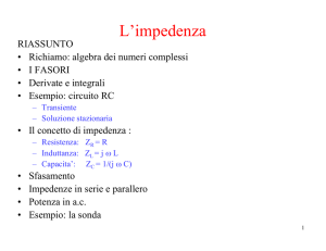 L`impedenza - Dipartimento di Fisica
