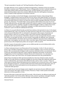 “Chi può sorprendere il mondo così” Dal Papa Benedetto al Papa