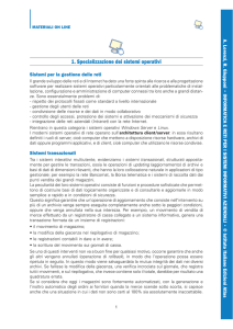 Specializzazione dei sistemi operativi