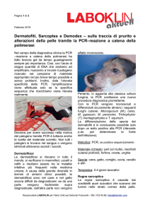 Dermatofiti, Sarcoptes e Demodex – sulla traccia di