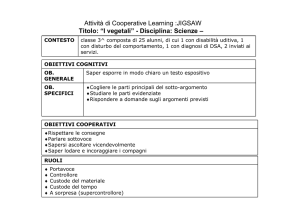 ESEMPIO SCUOLA PRIMARIA JIGSAW VEGETALI