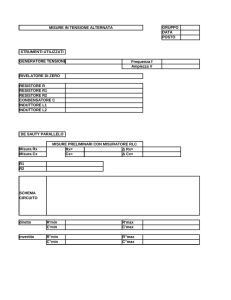 MISURE IN TENSIONE ALTERNATA GRUPPO DATA MISURE