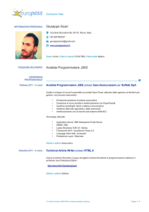 Curriculum Vitae di Giuseppe Sicari