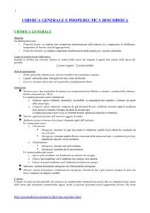 chimica generale e propedeutica biochimica