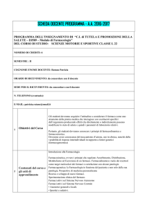 Ratano Patrizia - Farmacologia