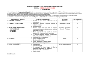 Programmazione Scuola Secondaria di I grado