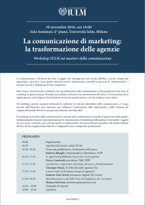 La comunicazione di marketing: la trasformazione delle agenzie