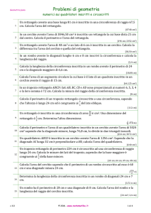 Problemi numerici sui quadrilateri inscritti e circoscritti