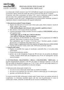 PREPARAZIONE PER ESAME DI COLONSCOPIA VIRTUALE.