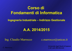 Corso di Fondamenti di Informatica