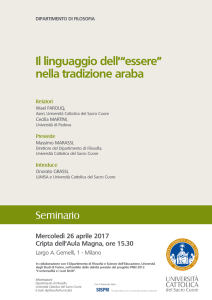 Il linguaggio dell`“essere” nella tradizione araba