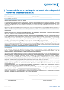 Consenso informato per biopsia endometriale e diagnosi