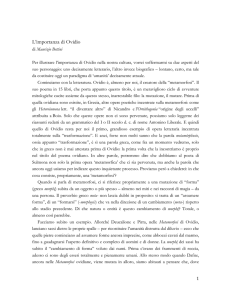 L`importanza di Ovidio - Dante Alighieri Lugano