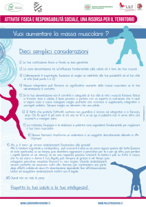 Vuoi aumentare la massa muscolare ? Dieci semplici considerazioni
