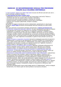 esercizi di decompressione discale per prevenire