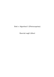 Dati e Algoritmi I (Pietracaprina) Esercizi sugli Alberi