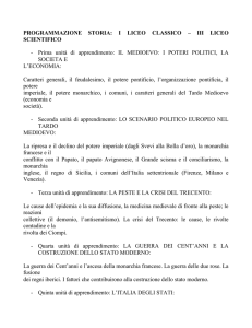 PROGRAMMAZIONE STORIA: I LICEO CLASSICO – III LICEO
