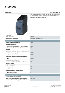 Foglio dati 3RV2031