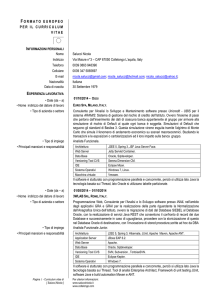CV Europeo Italiano