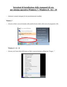 Istruzioni di installazione delle stampanti di rete per sistema
