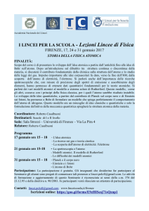 Firenze 17, 24 e 31 gennaio 2017