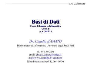 Nessun titolo diapositiva - Dipartimento di Informatica