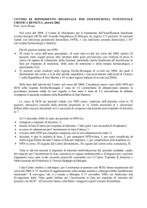 centro di riferimento regionale per insufficienza intestinale cronica