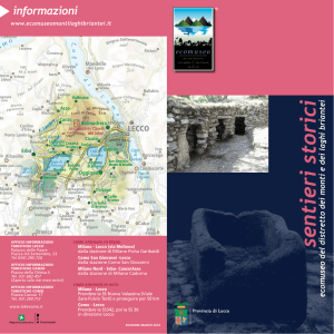 sentieri storici - Ecomuseo del Distretto dei Monti e dei Laghi Briantei