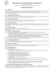 regolamento della mostra mercato denominata criteri e modalita