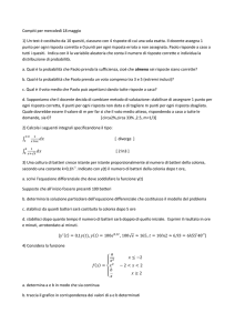 Compiti per mercoledì 18 maggio 1) Un test è