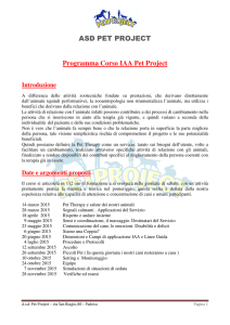 programma corso base pet therapy