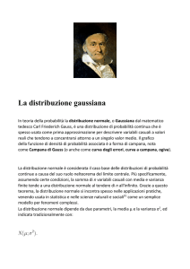 La distribuzione gaussiana