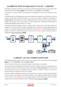 alimentatori stabilizzati ac-dc “lineari” “linear” ac-dc