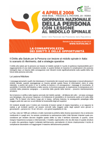 Il Diritto alla Salute per la Persona con lesione al midollo spinale in