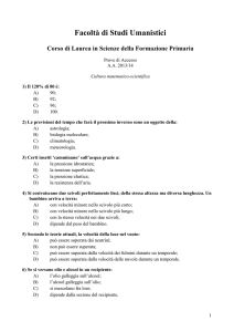 2013 Test Scienze della Formazione Primaria con