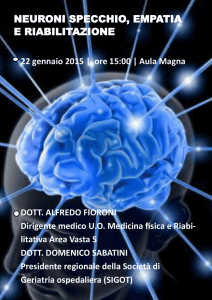 NEURONI SPECCHIO, EMPATIA E RIABILITAZIONE