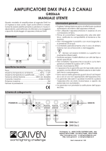 amplificatore dmx ip65 a 2 canali