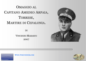 Omaggio al Capitano Amedeo Arpaia, martire di