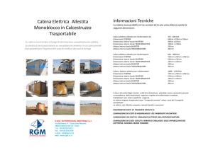 Cabina Elettrica Allestita Monoblocco in Calcestruzzo Trasportabile