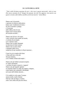 il canto della sete