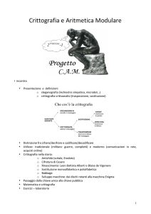 Crittografia e Aritmetica Modulare