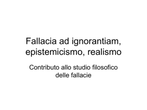 Fallacia ad ignorantiam, epistemicismo, realismo